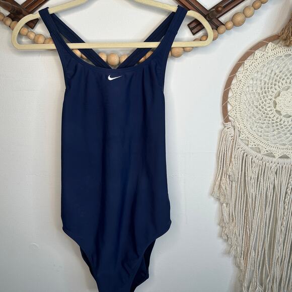Nike Navy Blue One Piece Swimsuit - Picture 1 of 4